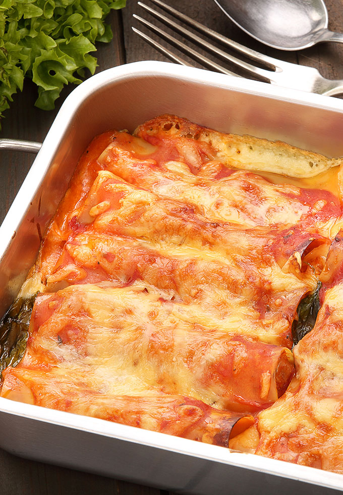 Three Cheese Manicotti With Spinach and Prosciutto - DadsPantry